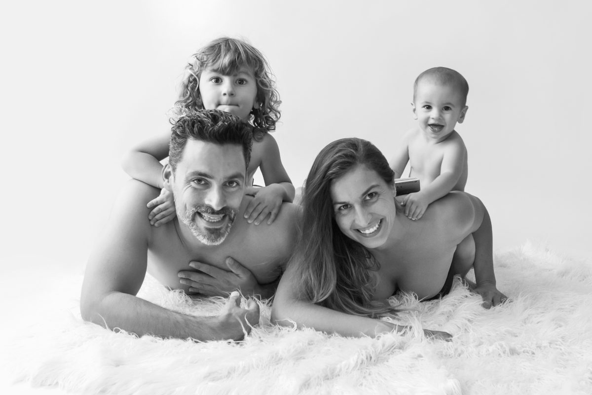 photo famille noir et blanc