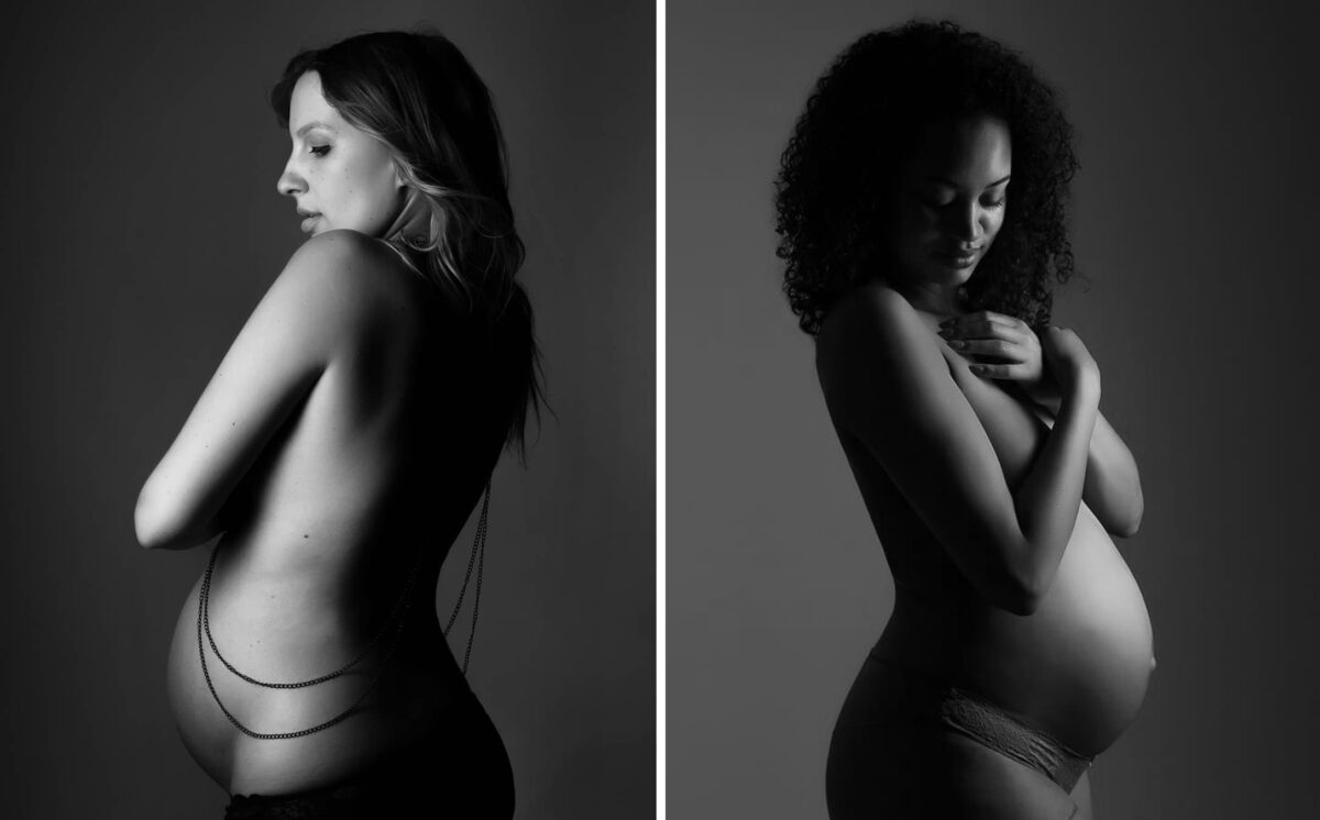 Photo  noir et blanc shooting grossesse: Aurélia C. Photographies Paris