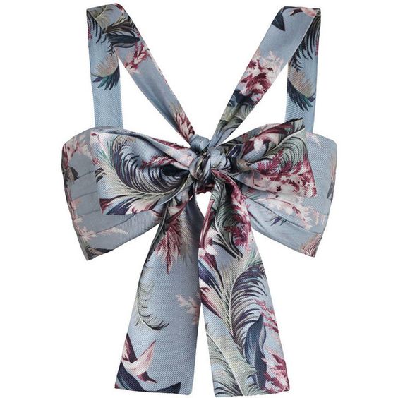 Bandeau fleuri bleu avec gros noeud ssense