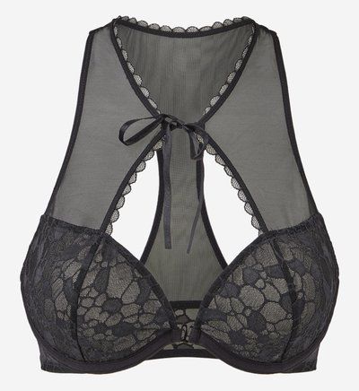 bralet dentelle noir galeries lafayette
