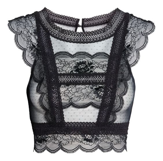 Elle Italie bralette en dentelle noir