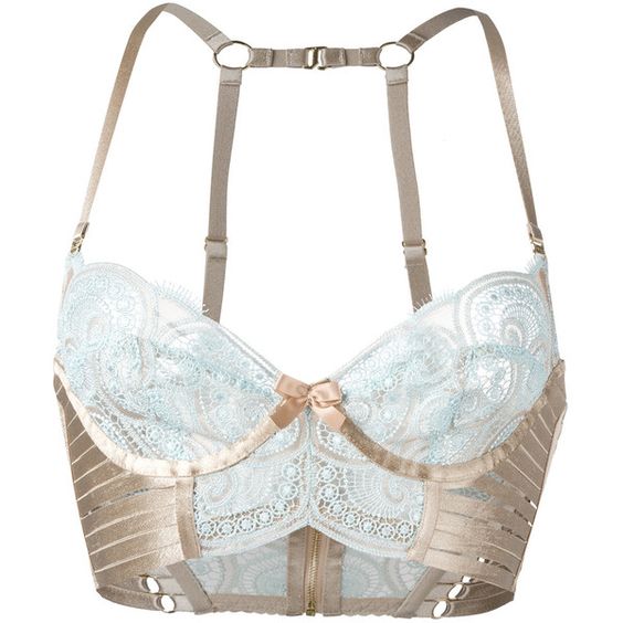 soutien gorge dentelle bleu pastel et beige